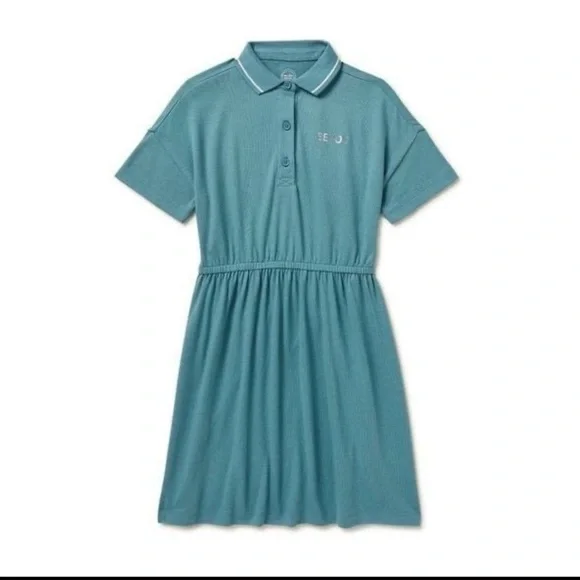 Wonder Nation Girls Vent Back Polo Dress, Size XL - Picture 1 of 2
